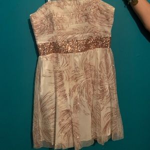 Peach glittery Dress